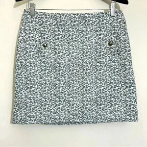 Loft Floral Mini Skirt A-Line Pockets Casual Everyday Cute Skater Size 6P